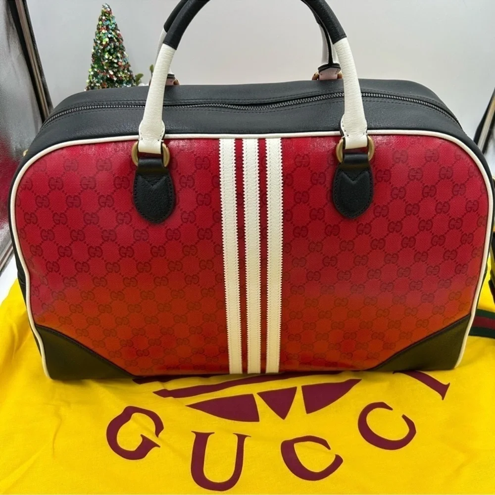 Unisex, Gucci, X Adidas, limited edition, large duffel bag made in Italy